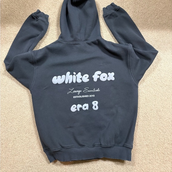 White Fox Black Lounge Essentials Era 8 Hoodie Size S/M - Picture 2 of 6